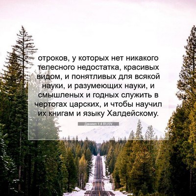 Picture 07 - Даниил 1:4 RUSV - отроков, у которых нет - Bible Verse Picture