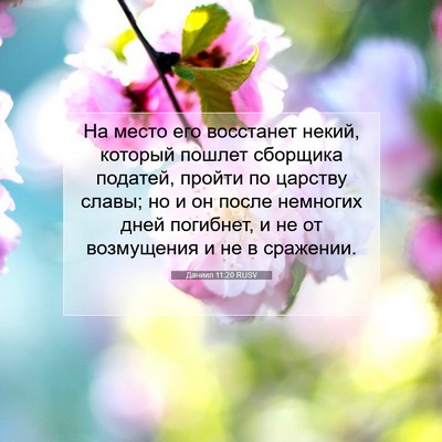 Picture 07 - Даниил 11:20 RUSV - На место его восстанет - Bible Verse Picture