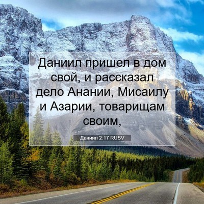 Picture 07 - Даниил 2:17 RUSV - Даниил пришел в дом свой, и - Bible Verse Picture