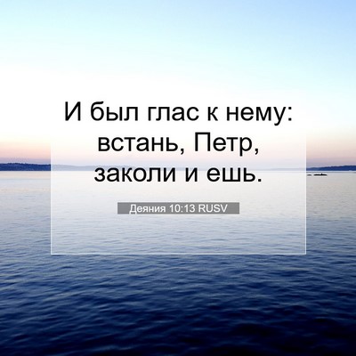 Picture 07 - Деяния 10:13 RUSV - И был глас к нему: встань, - Bible Verse Picture