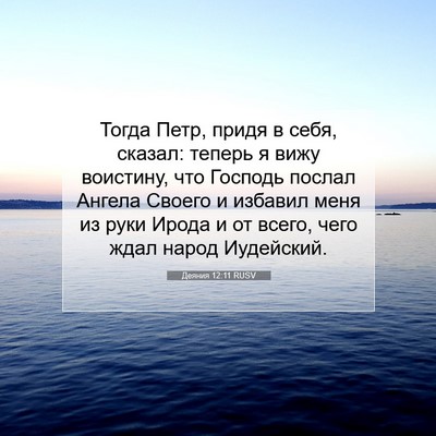Picture 07 - Деяния 12:11 RUSV - Тогда Петр, придя в себя, - Bible Verse Picture
