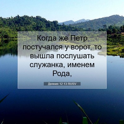 Picture 07 - Деяния 12:13 RUSV - Когда же Петр постучался у - Bible Verse Picture