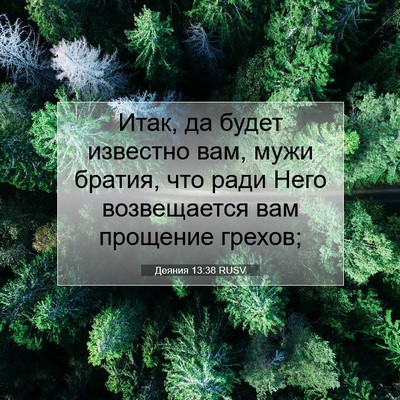 Picture 07 - Деяния 13:38 RUSV - Итак, да будет известно - Bible Verse Picture