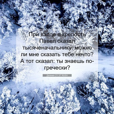 Picture 07 - Деяния 21:37 RUSV - При входе в крепость Павел - Bible Verse Picture