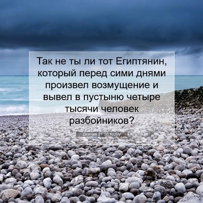 Picture 07 - Деяния 21:38 RUSV - Так не ты ли тот Египтянин, - Bible Verse Picture
