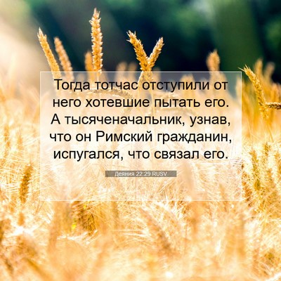 Picture 07 - Деяния 22:29 RUSV - Тогда тотчас отступили от - Bible Verse Picture