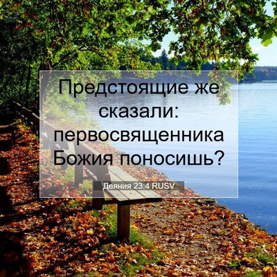 Picture 07 - Деяния 23:4 RUSV - Предстоящие же сказали: - Bible Verse Picture