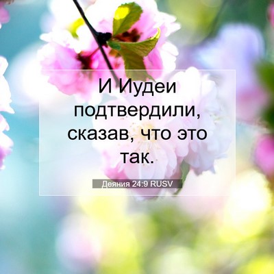 Picture 07 - Деяния 24:9 RUSV - И Иудеи подтвердили, - Bible Verse Picture