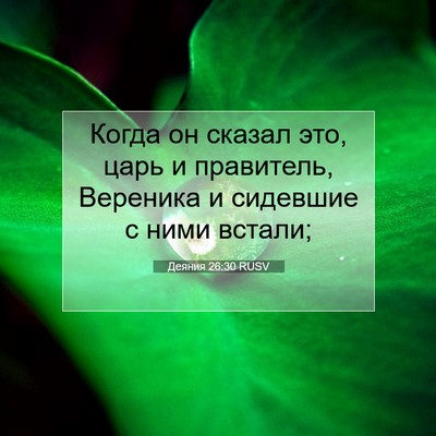 Picture 07 - Деяния 26:30 RUSV - Когда он сказал это, царь и - Bible Verse Picture