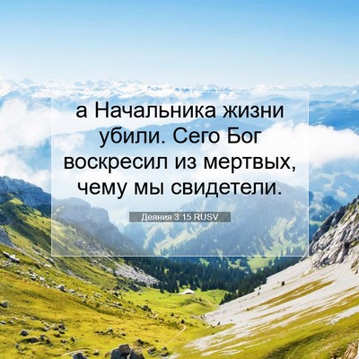 Picture 07 - Деяния 3:15 RUSV - а Начальника жизни убили. - Bible Verse Picture