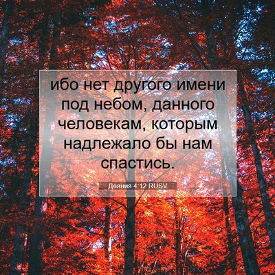 Picture 07 - Деяния 4:12 RUSV - ибо нет другого имени под - Bible Verse Picture