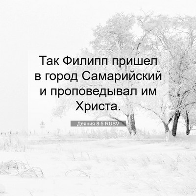 Picture 07 - Деяния 8:5 RUSV - Так Филипп пришел в город - Bible Verse Picture