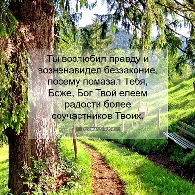 Picture 07 - Евреям 1:9 RUSV - Ты возлюбил правду и - Bible Verse Picture