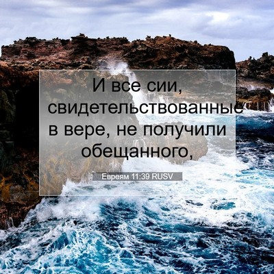 Picture 07 - Евреям 11:39 RUSV - И все сии, - Bible Verse Picture