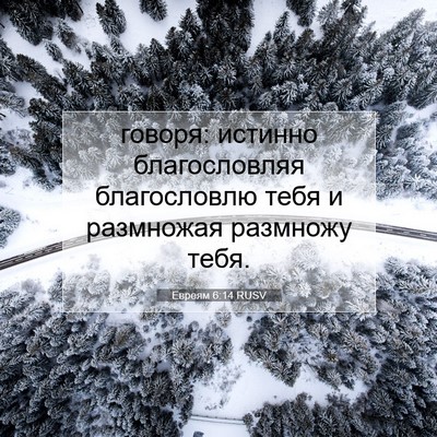 Picture 07 - Евреям 6:14 RUSV - говоря: истинно - Bible Verse Picture