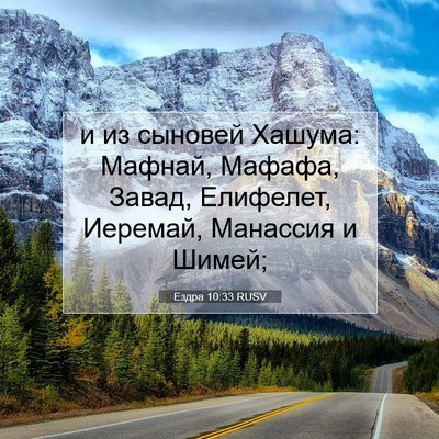 Picture 07 - Ездра 10:33 RUSV - и из сыновей Хашума: - Bible Verse Picture