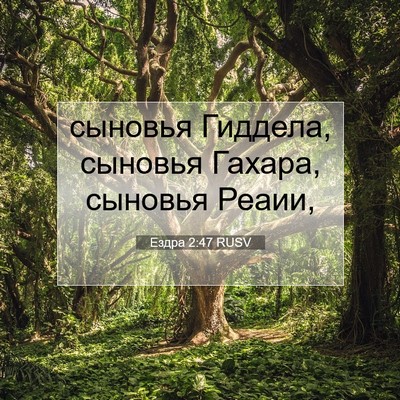 Picture 07 - Ездра 2:47 RUSV - сыновья Гиддела, сыновья - Bible Verse Picture