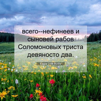 Picture 07 - Ездра 2:58 RUSV - всего--нефинеев и сыновей - Bible Verse Picture