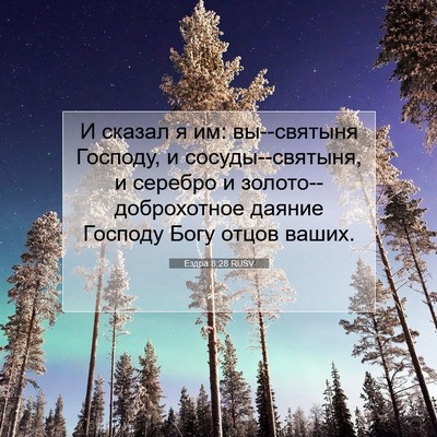Picture 07 - Ездра 8:28 RUSV - И сказал я им: вы--святыня - Bible Verse Picture