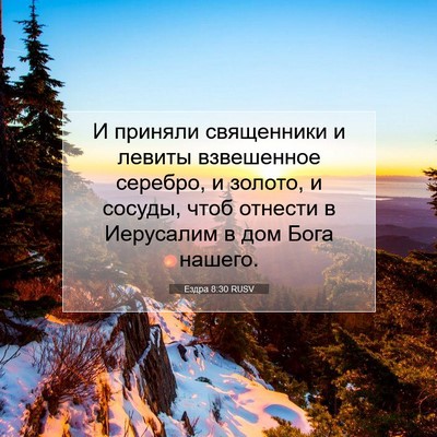 Picture 07 - Ездра 8:30 RUSV - И приняли священники и - Bible Verse Picture