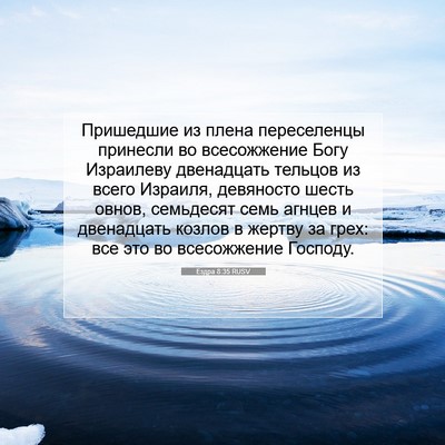 Picture 07 - Ездра 8:35 RUSV - Пришедшие из плена - Bible Verse Picture
