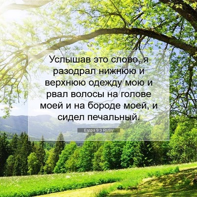 Picture 07 - Ездра 9:3 RUSV - Услышав это слово, я - Bible Verse Picture