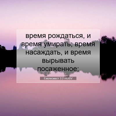 Picture 07 - Екклесиаст 3:2 RUSV - время рождаться, и время - Bible Verse Picture