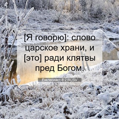 Picture 07 - Екклесиаст 8:2 RUSV - [Я говорю]: слово царское - Bible Verse Picture