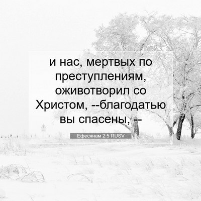 Picture 07 - Ефесянам 2:5 RUSV - и нас, мертвых по - Bible Verse Picture