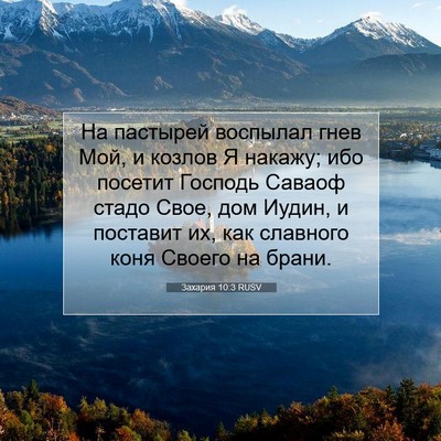 Picture 07 - Захария 10:3 RUSV - На пастырей воспылал гнев - Bible Verse Picture