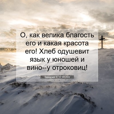 Picture 07 - Захария 9:17 RUSV - О, как велика благость его - Bible Verse Picture