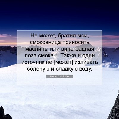 Picture 07 - Иакова 3:12 RUSV - Не может, братия мои, - Bible Verse Picture