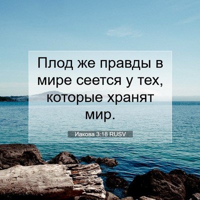 Picture 07 - Иакова 3:18 RUSV - Плод же правды в мире - Bible Verse Picture