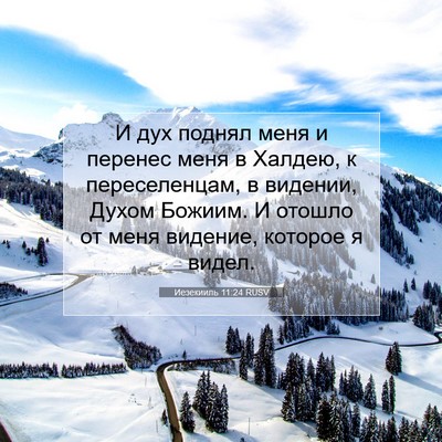 Picture 07 - Иезекииль 11:24 RUSV - И дух поднял меня и перенес - Bible Verse Picture