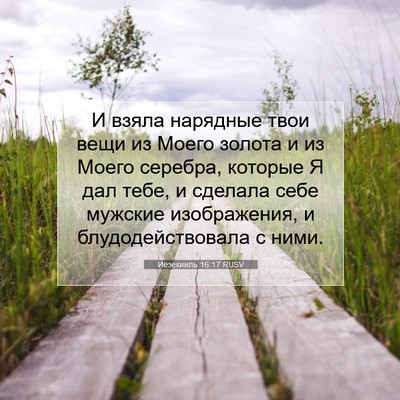 Picture 07 - Иезекииль 16:17 RUSV - И взяла нарядные твои вещи - Bible Verse Picture