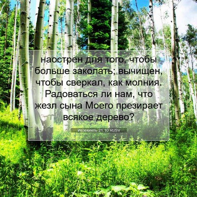 Picture 07 - Иезекииль 21:10 RUSV - наострен для того, чтобы - Bible Verse Picture