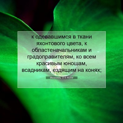 Picture 07 - Иезекииль 23:6 RUSV - к одевавшимся в ткани - Bible Verse Picture