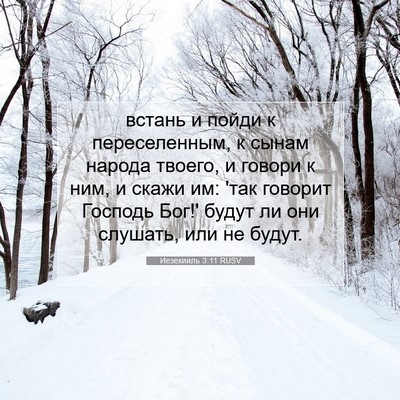 Picture 07 - Иезекииль 3:11 RUSV - встань и пойди к - Bible Verse Picture