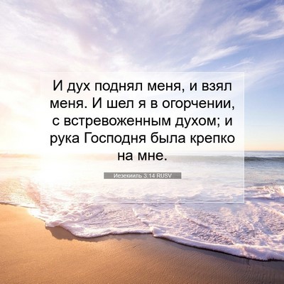 Picture 07 - Иезекииль 3:14 RUSV - И дух поднял меня, и взял - Bible Verse Picture
