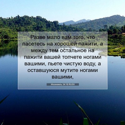 Picture 07 - Иезекииль 34:18 RUSV - Разве мало вам того, что - Bible Verse Picture