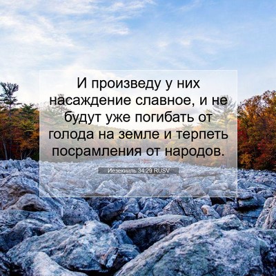 Picture 07 - Иезекииль 34:29 RUSV - И произведу у них - Bible Verse Picture