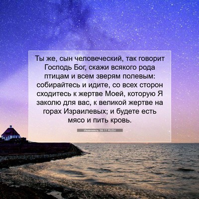 Picture 07 - Иезекииль 39:17 RUSV - Ты же, сын человеческий, - Bible Verse Picture