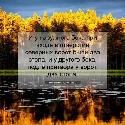 Picture 07 - Иезекииль 40:40 RUSV - И у наружного бока при - Bible Verse Picture