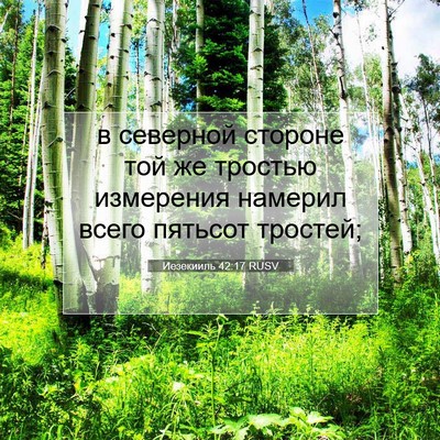 Picture 07 - Иезекииль 42:17 RUSV - в северной стороне той же - Bible Verse Picture