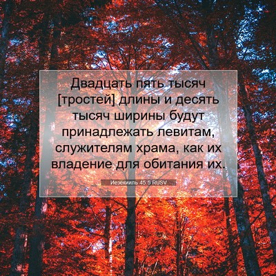 Picture 07 - Иезекииль 45:5 RUSV - Двадцать пять тысяч - Bible Verse Picture