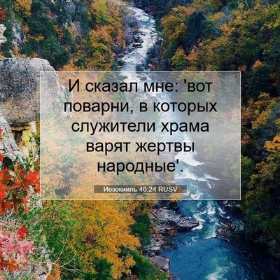 Picture 07 - Иезекииль 46:24 RUSV - И сказал мне: 'вот поварни, - Bible Verse Picture