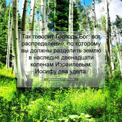 Picture 07 - Иезекииль 47:13 RUSV - Так говорит Господь Бог: - Bible Verse Picture