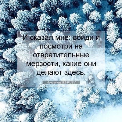 Picture 07 - Иезекииль 8:9 RUSV - И сказал мне: войди и - Bible Verse Picture