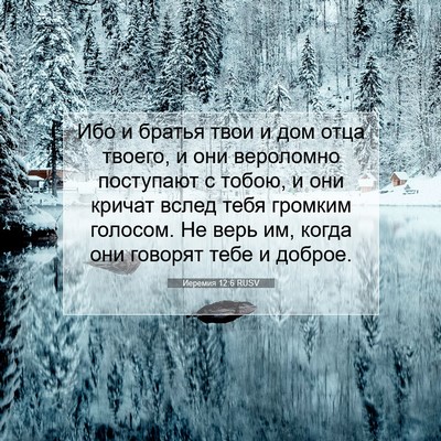 Picture 07 - Иеремия 12:6 RUSV - Ибо и братья твои и дом - Bible Verse Picture