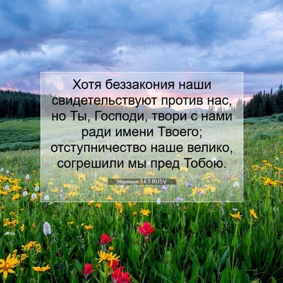 Picture 07 - Иеремия 14:7 RUSV - Хотя беззакония наши - Bible Verse Picture